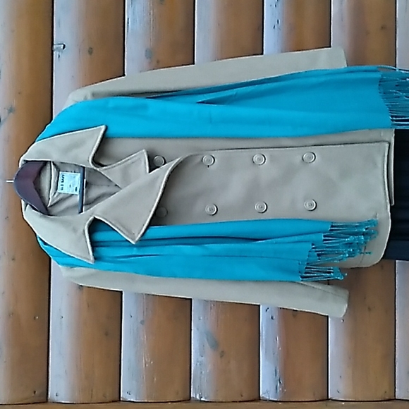 Camel Peacoat Old Navy Double-breasted NWOT M - Picture 1 of 16